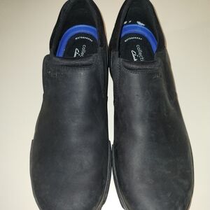 Men Collection Clarks Black Slip On Shoe Extreme Comfort US12M Suede Waterproof
